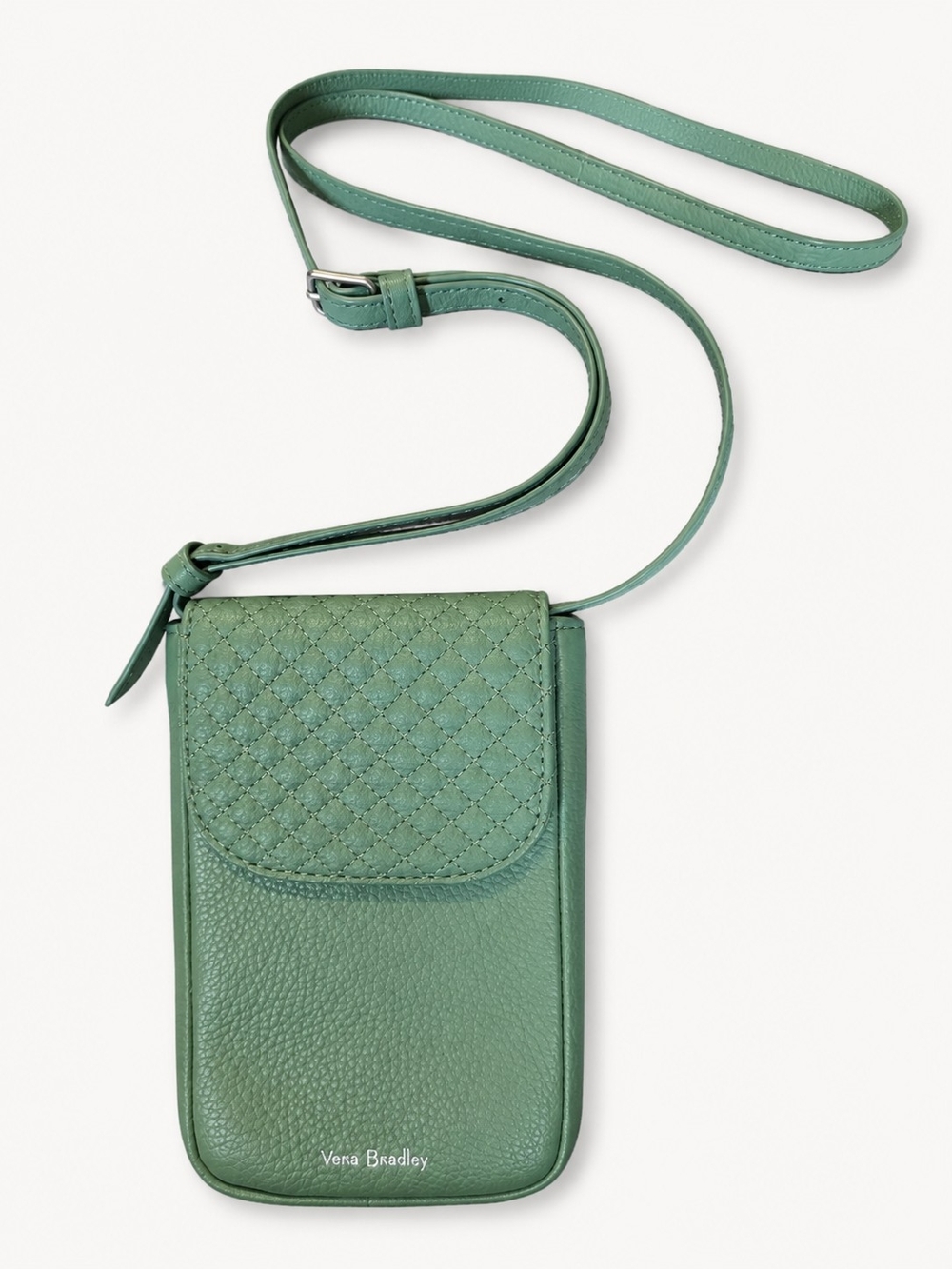 Vera Bradley Green Quilted Crossbody Phone Bag